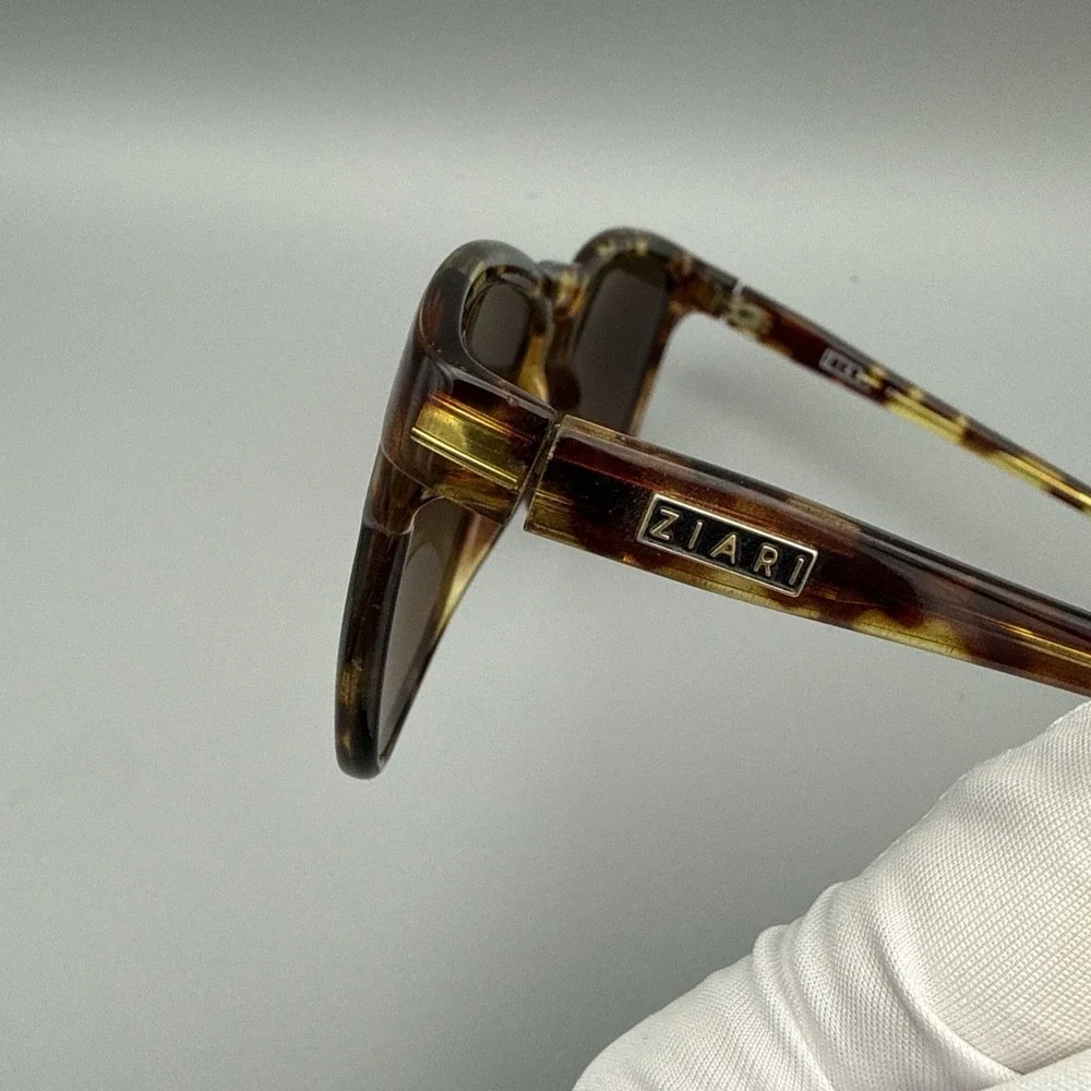 Vintage ZIARI Authentic Tortoise Nylon Sunglasses FRAMES -Green Lens-France-!
